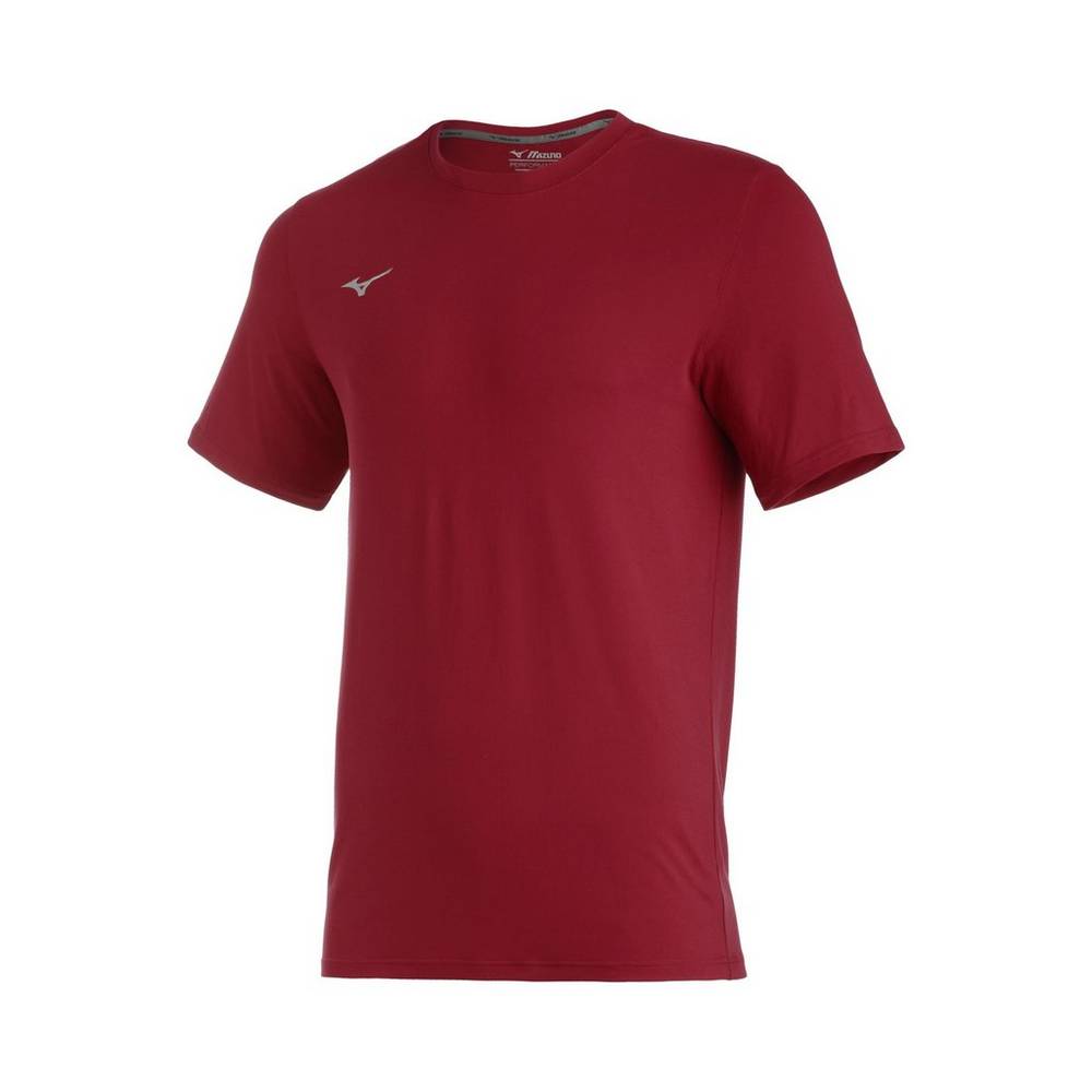 Panske Tričko Mizuno Comp Diamond Short Sleeve Crew Baseball Červené Vypredaj IVXG13569